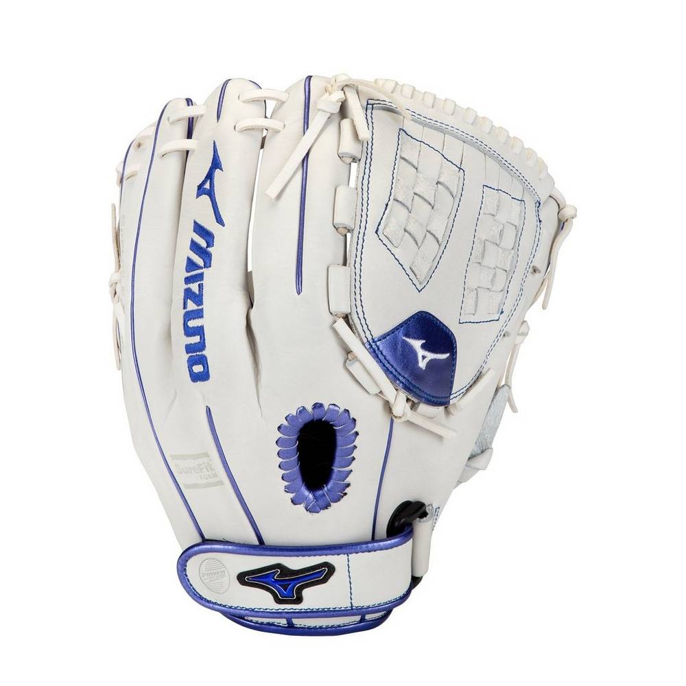 Mizuno Women's MVP Prime SE Fastpitch Softball 12" Gloves White/Royal (312824-JQS)